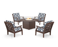 Thumbnail for Trex Yacht Club 5-Piece Deep Seating Set with Fire Pit Table