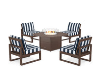 Thumbnail for Trex Eastport Modular 5-Piece Deep Seating Set with Yacht Club Fire Pit Table