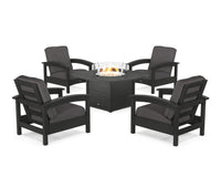 Thumbnail for Trex Rockport 5-Piece Deep Seating Set with Yacht Club Fire Pit Table
