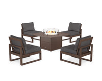 Thumbnail for Trex Eastport Modular 5-Piece Deep Seating Set with Square Fire Pit Table