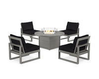 Thumbnail for Trex Eastport Modular 5-Piece Deep Seating Set with Round Fire Pit Table