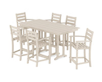 Thumbnail for Trex Monterey Bay 7-Piece Farmhouse Arm Chair Counter Set - Sand Castle