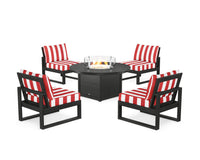 Thumbnail for Trex Eastport Modular 5-Piece Deep Seating Set with Round Fire Pit Table