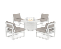 Thumbnail for Trex Eastport Modular 5-Piece Deep Seating Set with Round Fire Pit Table