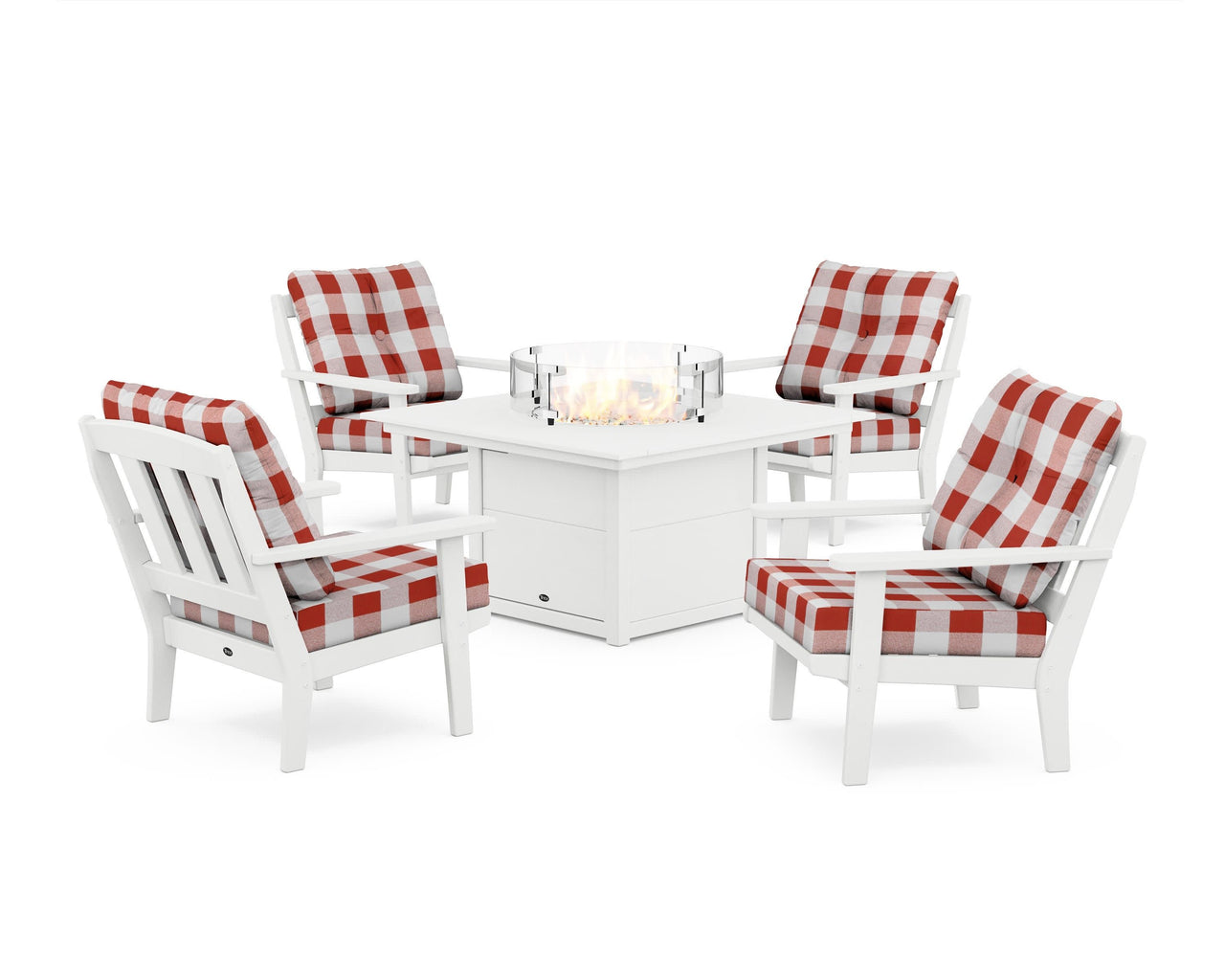 Trex Cape Cod 5-Piece Deep Seating Set with Fire Pit Table