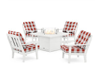 Thumbnail for Trex Cape Cod 5-Piece Deep Seating Set with Fire Pit Table