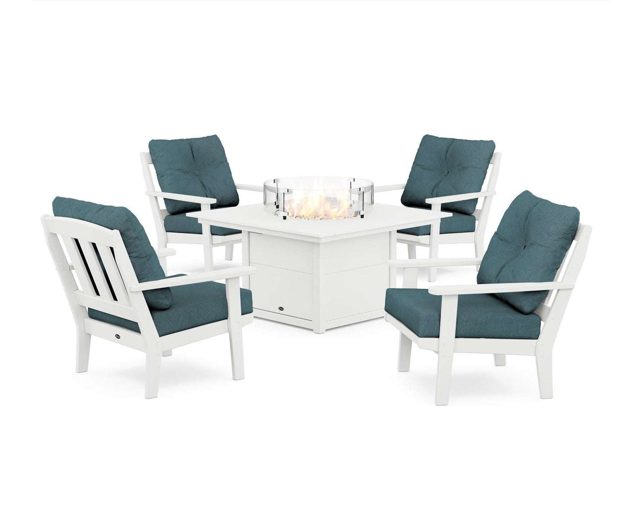 Trex Cape Cod 5-Piece Deep Seating Set with Fire Pit Table