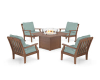 Thumbnail for Trex Yacht Club 5-Piece Deep Seating Set with Square Fire Pit Table