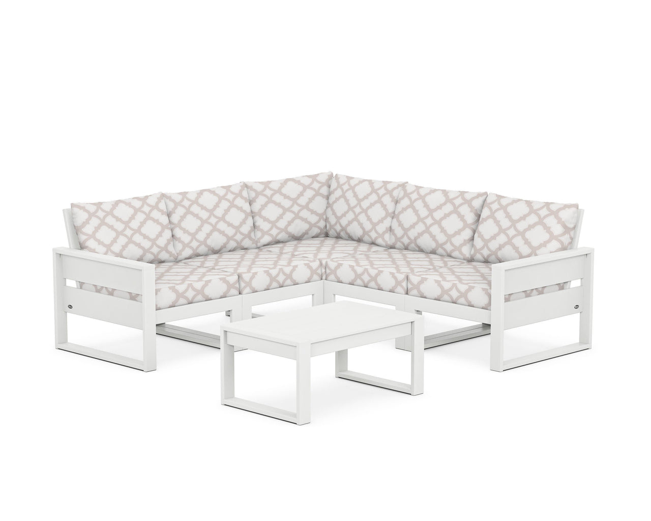 Trex Eastport 6-Piece Deep Seating Sectional + Coffee Table Set