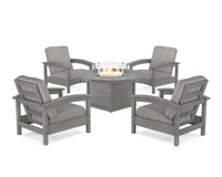 Thumbnail for Trex Rockport 5-Piece Deep Seating Set with Round Fire Pit Table