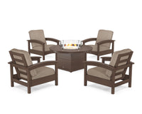Thumbnail for Trex Rockport 5-Piece Deep Seating Set with Round Fire Pit Table