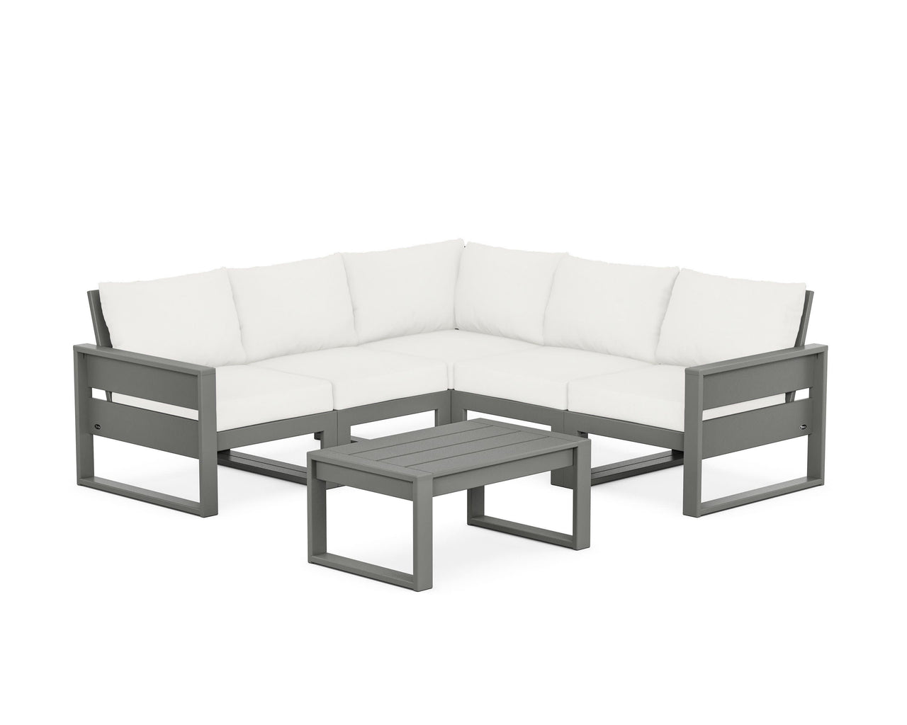 Trex Eastport 6-Piece Deep Seating Sectional + Coffee Table Set