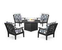 Thumbnail for Trex Yacht Club 5-Piece Deep Seating Set with Round Fire Pit Table