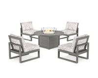 Thumbnail for Trex Eastport Modular 5-Piece Deep Seating Set with Round Fire Pit Table