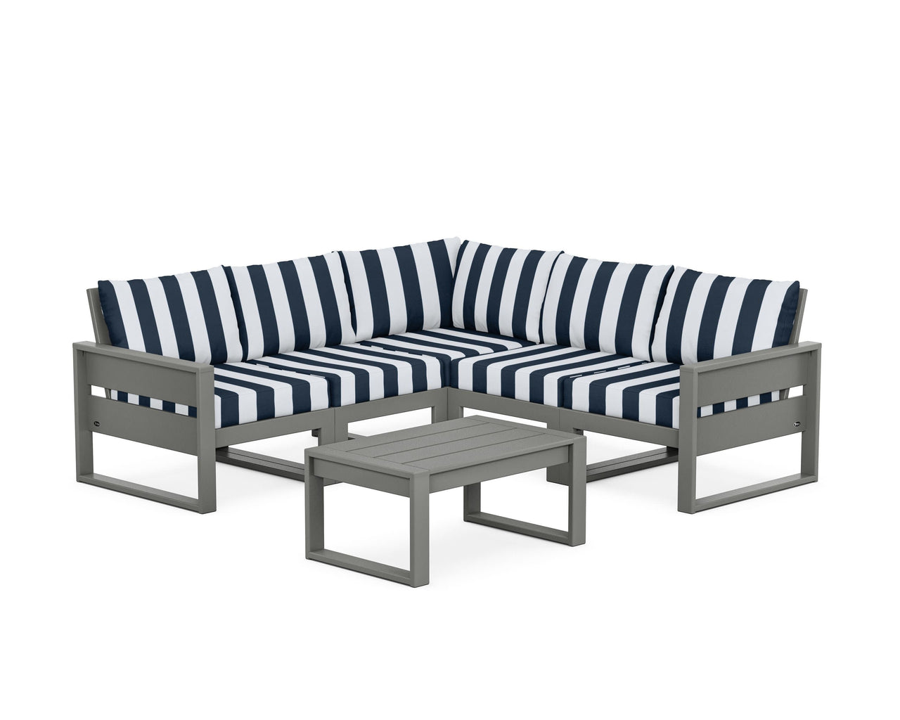 Trex Eastport 6-Piece Deep Seating Sectional + Coffee Table Set