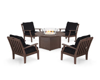 Thumbnail for Trex Yacht Club 5-Piece Deep Seating Set with Round Fire Pit Table