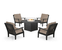 Thumbnail for Trex Yacht Club 5-Piece Deep Seating Set with Fire Pit Table