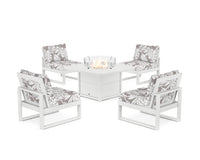 Thumbnail for Trex Eastport Modular 5-Piece Deep Seating Set with Yacht Club Fire Pit Table