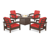 Thumbnail for Trex Rockport 5-Piece Deep Seating Set with Round Fire Pit Table