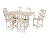 Thumbnail for Trex Yacht Club 7-Piece Farmhouse Trestle Counter Set - Sand Castle