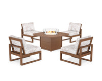 Thumbnail for Trex Eastport Modular 5-Piece Deep Seating Set with Yacht Club Fire Pit Table