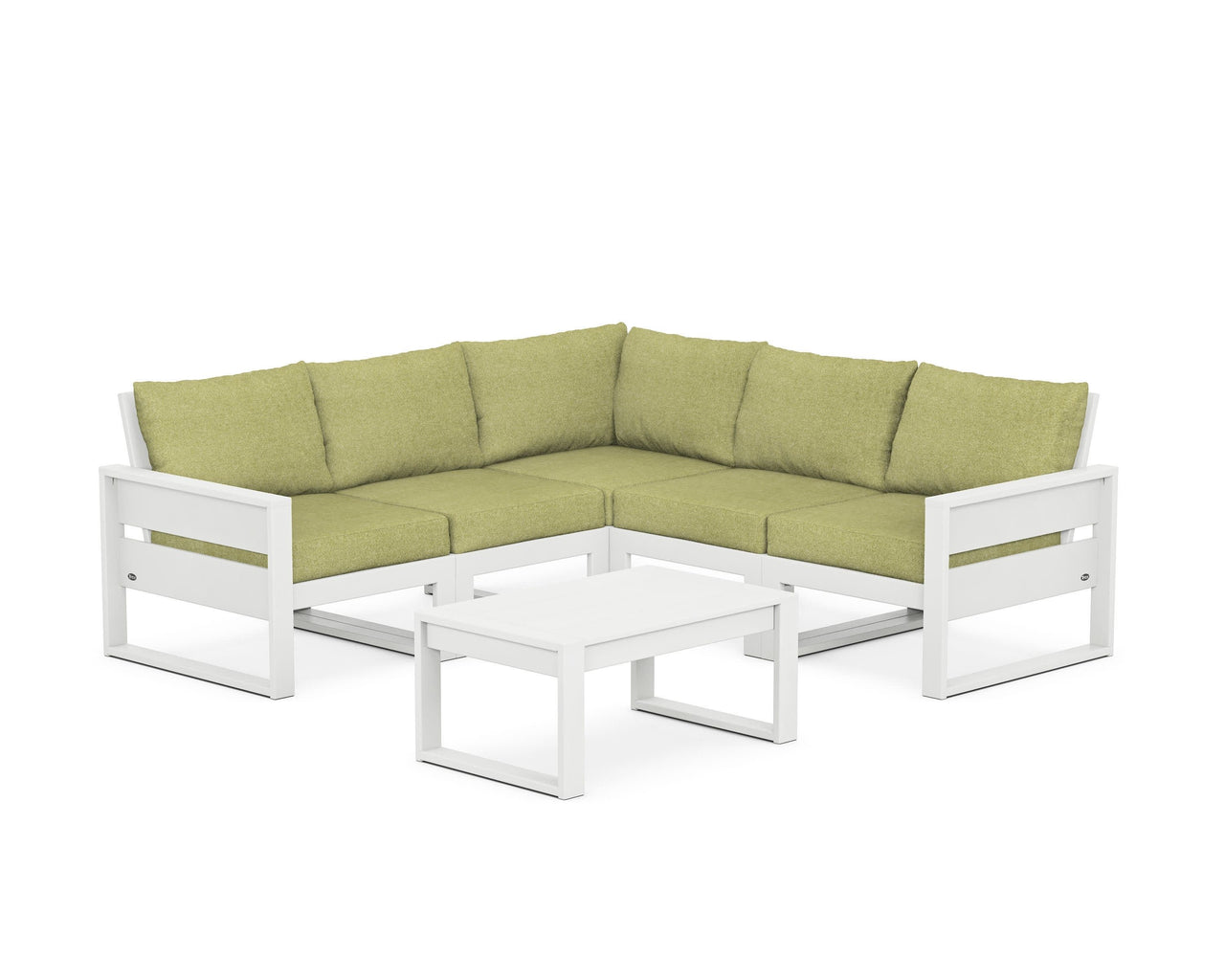 Trex Eastport 6-Piece Deep Seating Sectional + Coffee Table Set