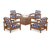 Thumbnail for Trex Rockport 5-Piece Deep Seating Set with Yacht Club Fire Pit Table