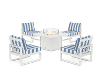 Thumbnail for Trex Eastport Modular 5-Piece Deep Seating Set with Square Fire Pit Table