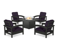 Thumbnail for Trex Rockport 5-Piece Deep Seating Set with Square Fire Pit Table