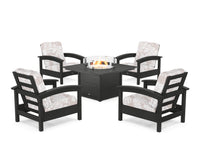 Thumbnail for Trex Rockport 5-Piece Deep Seating Set with Square Fire Pit Table