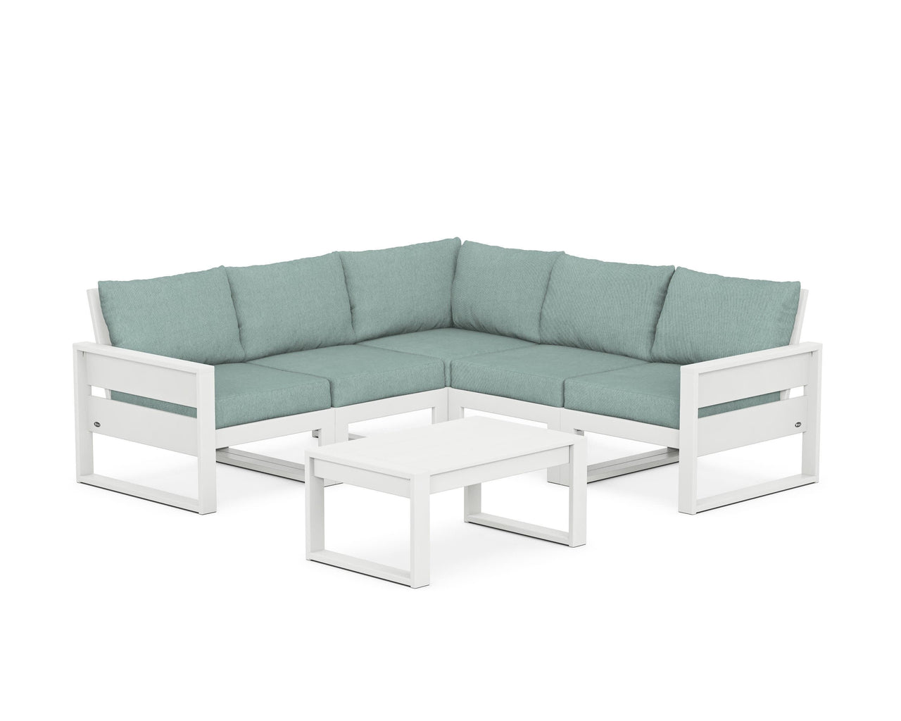Trex Eastport 6-Piece Deep Seating Sectional + Coffee Table Set