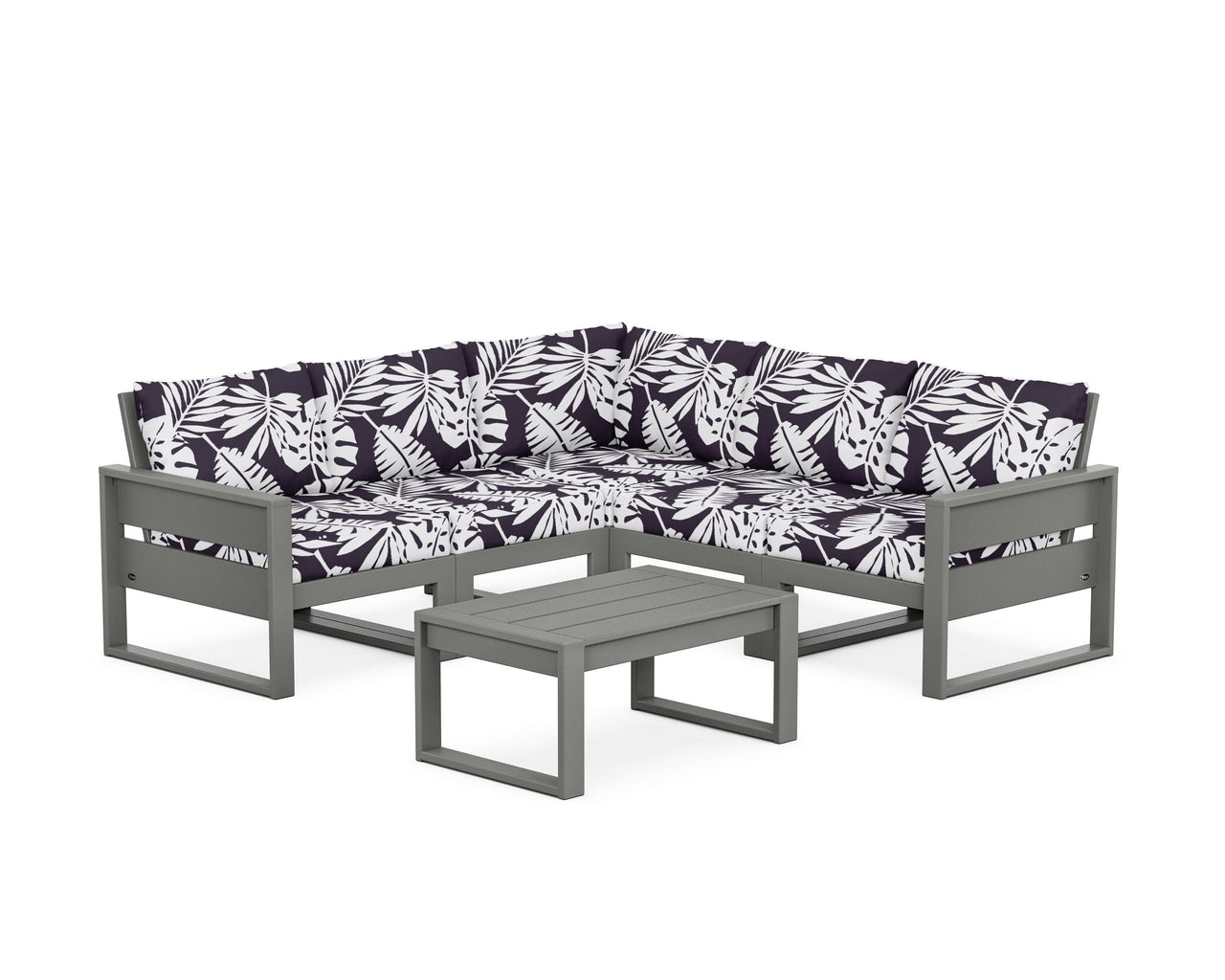Trex Eastport 6-Piece Deep Seating Sectional + Coffee Table Set