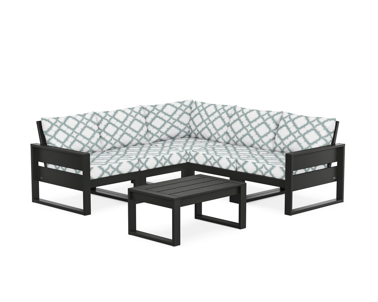 Trex Eastport 6-Piece Deep Seating Sectional + Coffee Table Set