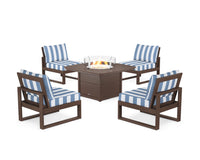 Thumbnail for Trex Eastport Modular 5-Piece Deep Seating Set with Yacht Club Fire Pit Table