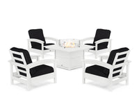 Thumbnail for Trex Rockport 5-Piece Deep Seating Set with Square Fire Pit Table