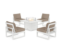 Thumbnail for Trex Eastport Modular 5-Piece Deep Seating Set with Square Fire Pit Table