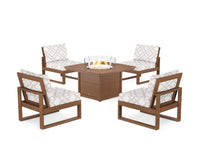 Thumbnail for Trex Eastport Modular 5-Piece Deep Seating Set with Yacht Club Fire Pit Table