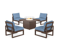 Thumbnail for Trex Eastport Modular 5-Piece Deep Seating Set with Yacht Club Fire Pit Table