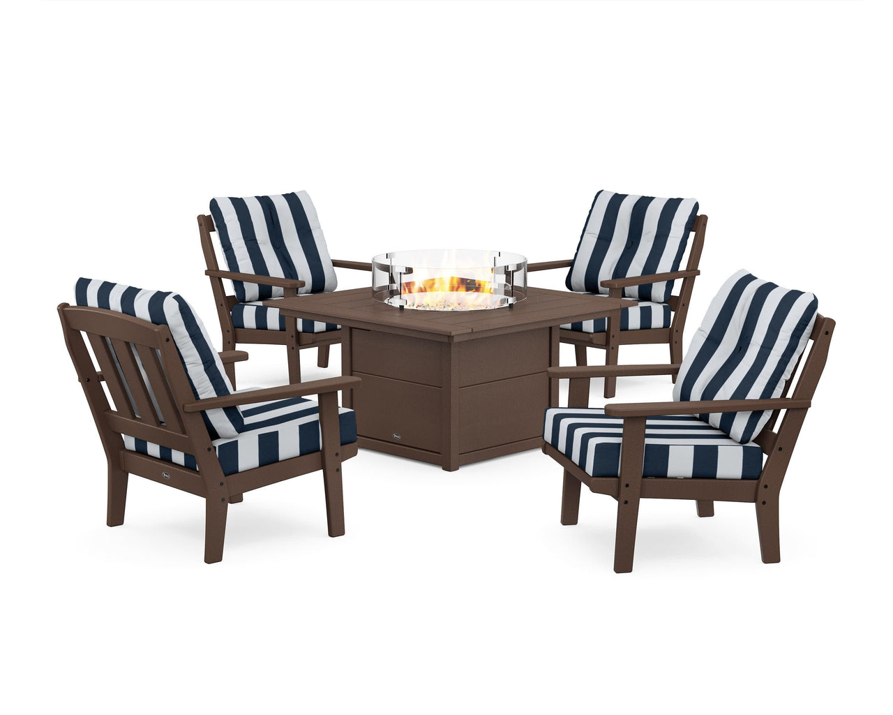 Trex Cape Cod 5-Piece Deep Seating Set with Fire Pit Table