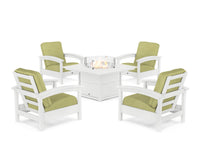 Thumbnail for Trex Rockport 5-Piece Deep Seating Set with Square Fire Pit Table