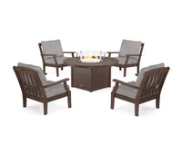Thumbnail for Trex Yacht Club 5-Piece Deep Seating Set with Round Fire Pit Table