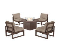 Thumbnail for Trex Eastport Modular 5-Piece Deep Seating Set with Round Fire Pit Table