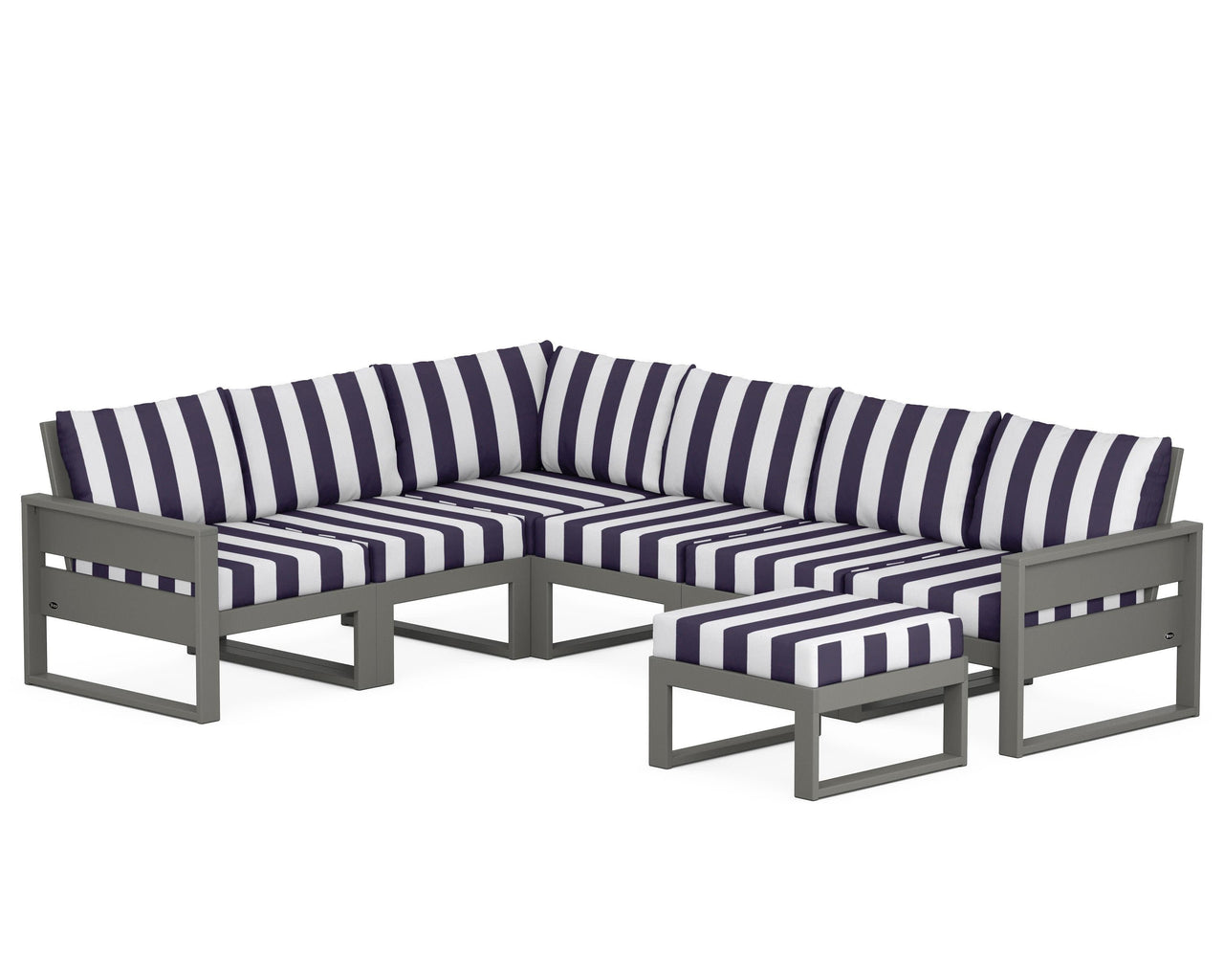 Trex Eastport 6-Piece Sectional with Ottoman