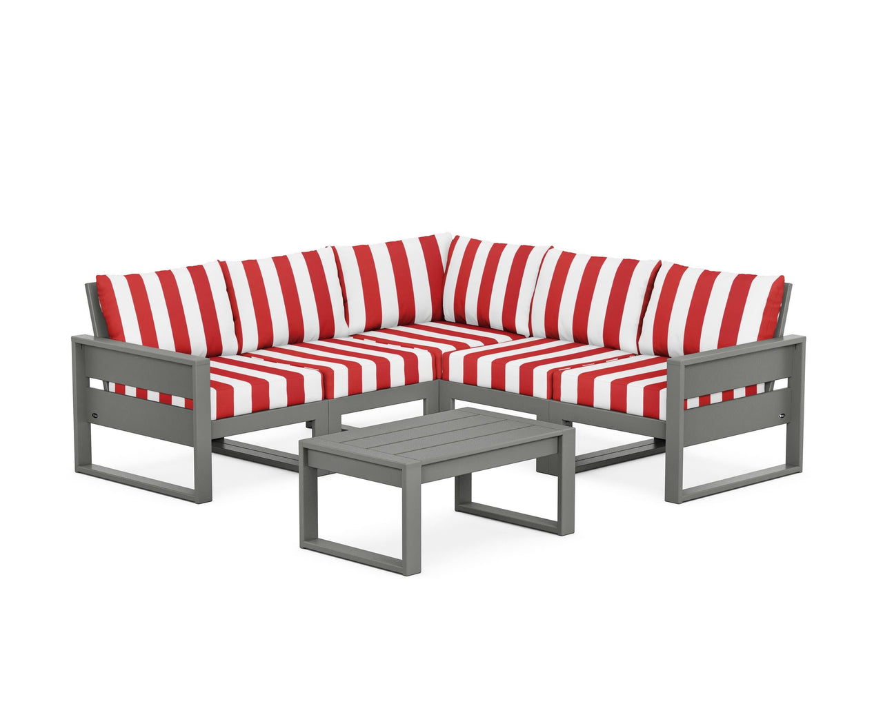 Trex Eastport 6-Piece Deep Seating Sectional + Coffee Table Set