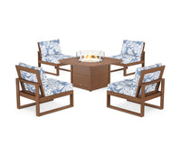 Thumbnail for Trex Eastport Modular 5-Piece Deep Seating Set with Yacht Club Fire Pit Table