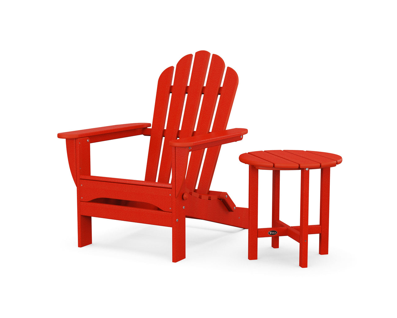Trex Monterey Bay Folding Adirondack Chair with Side Table