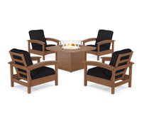 Thumbnail for Trex Rockport 5-Piece Deep Seating Set with Yacht Club Fire Pit Table