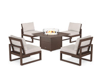 Thumbnail for Trex Eastport Modular 5-Piece Deep Seating Set with Square Fire Pit Table