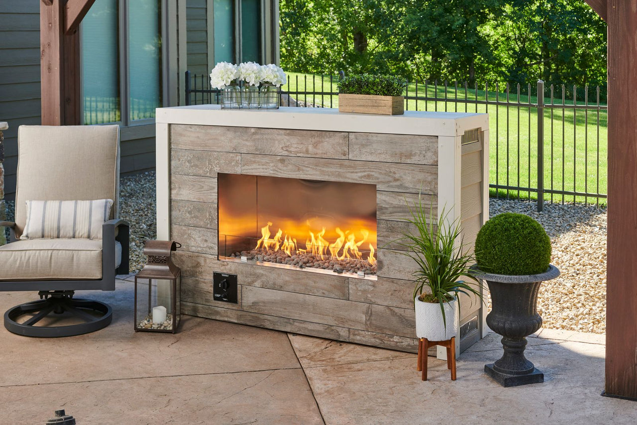 Linear Ready-to-Finish Single-Sided Gas Fireplace with Direct Spark Ignition