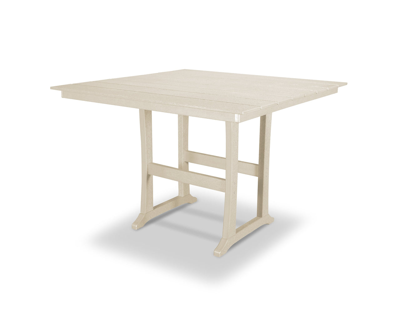 Trex Farmhouse Trestle 59" Bar Table - Sand Castle